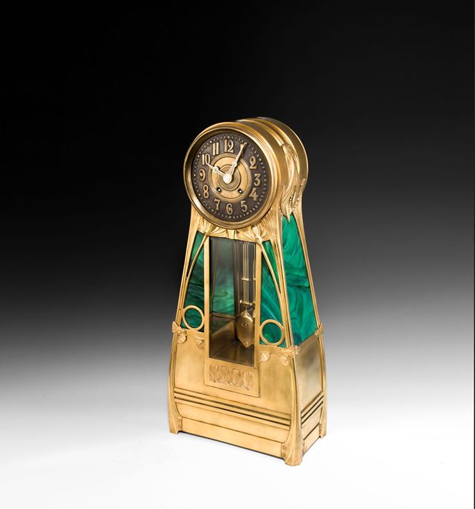Big Secessionist Viennese Mantlepiece Clock Masterart